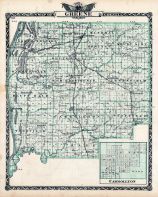 Greene County Map Carrollton, Illinois State Atlas 1876